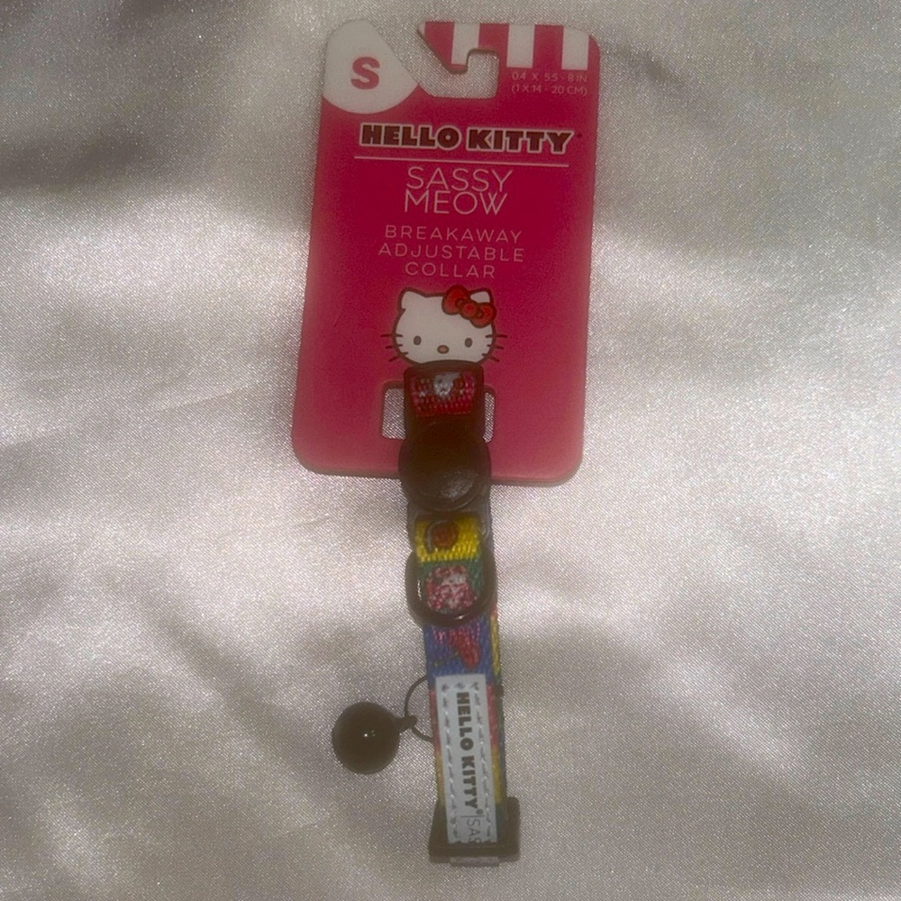 Sassy Meow Hello Kitty Colorful Squares Cat Collar (S)